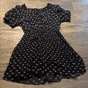 Fun 2 Fun Navy Dress with Cream Pattern